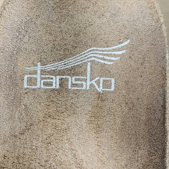 Dansko Dominique Sandals Womens Size 39 US 8 Brown Leather Block Heel GUC - Picture 3 of 16